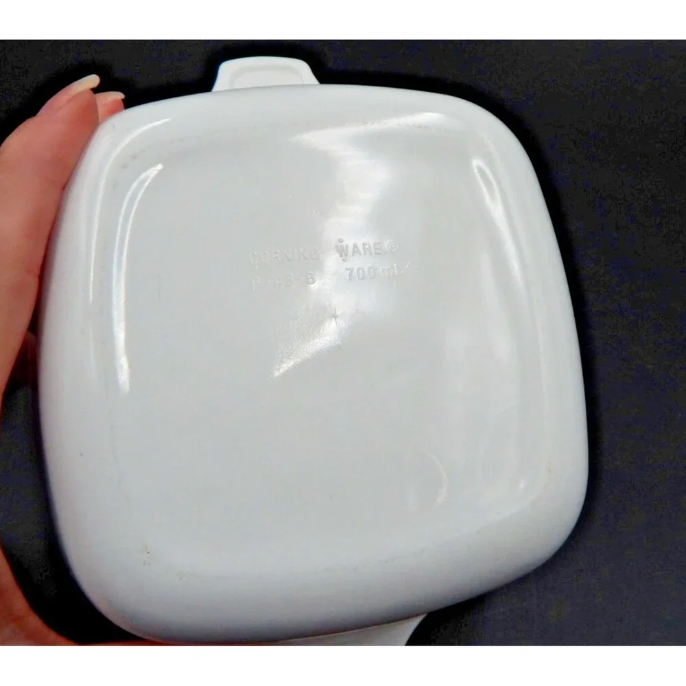 Corning Ware P-43-B White Casserole Dish Plastic Storage Lid 700 ML